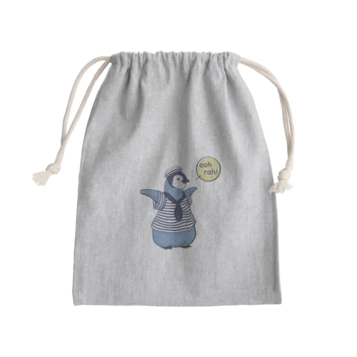 水平ペンギン🐧 Mini Drawstring Bag