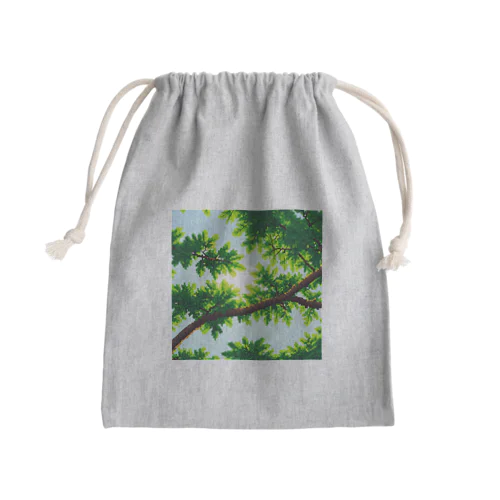 立っている木の枝 Mini Drawstring Bag