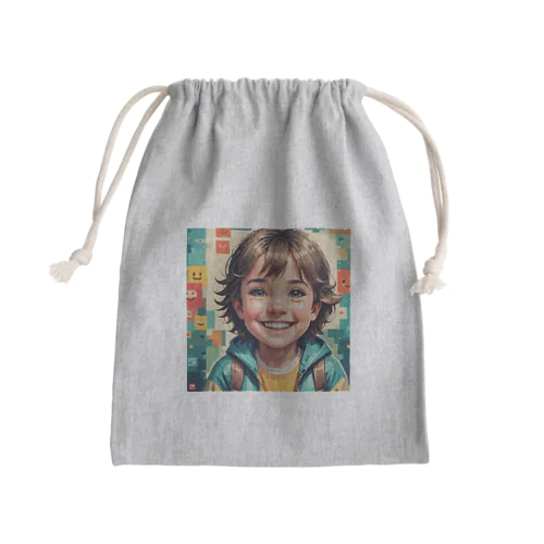 笑っている子供の顔 Mini Drawstring Bag