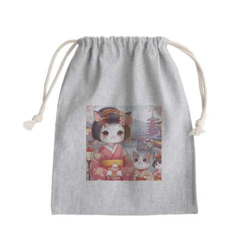 舞妓ネコおにゃん Mini Drawstring Bag