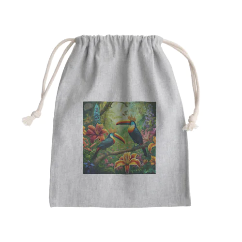 オニオオハシ Mini Drawstring Bag