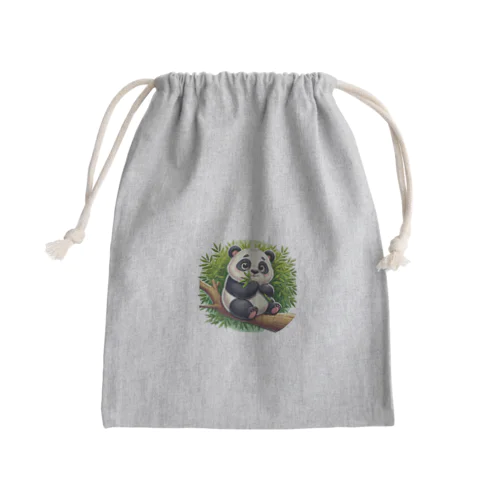 「ふんわりパンダちゃん| 癒しの動物キャラクター Mini Drawstring Bag