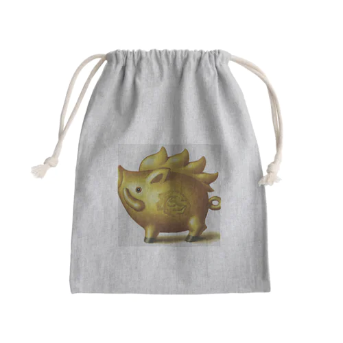 イノシシ Mini Drawstring Bag