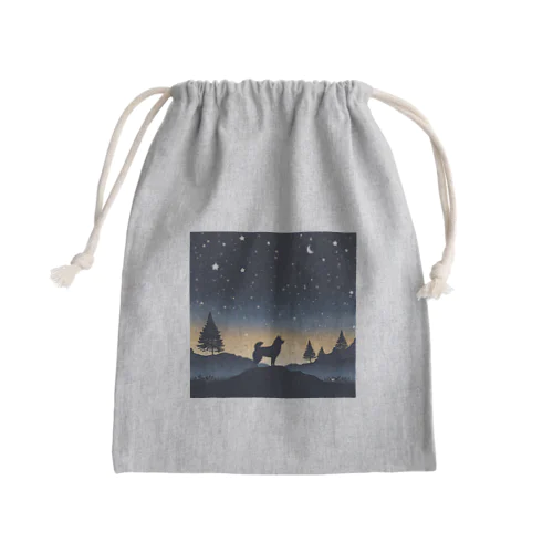 夜明け柴犬 Mini Drawstring Bag