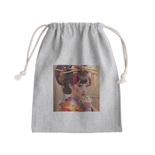 優美なおいらんの肖像 Mini Drawstring Bag