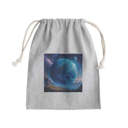 青き惑星のファンタジー Mini Drawstring Bag