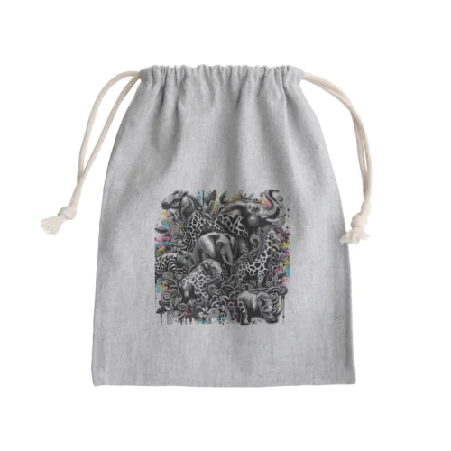 動物園 Mini Drawstring Bag