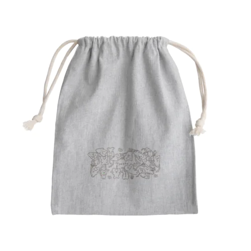 にゃーちゃ、いっぱいにゃ Mini Drawstring Bag