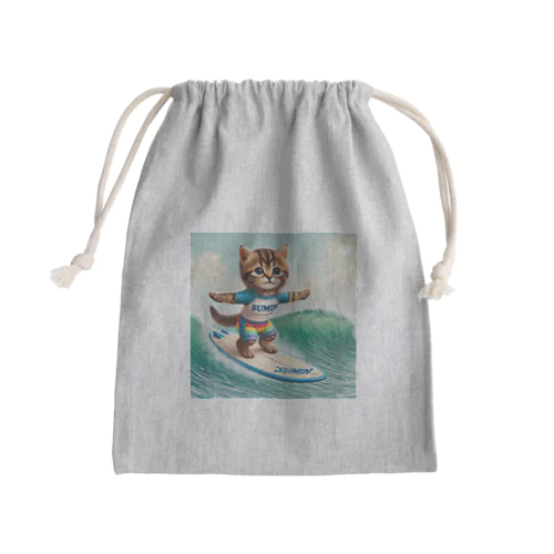 サーフィンCat Mini Drawstring Bag