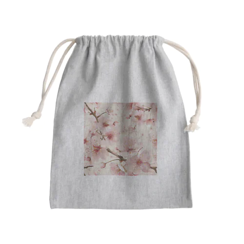 淡いピンクの桜の花4 Mini Drawstring Bag