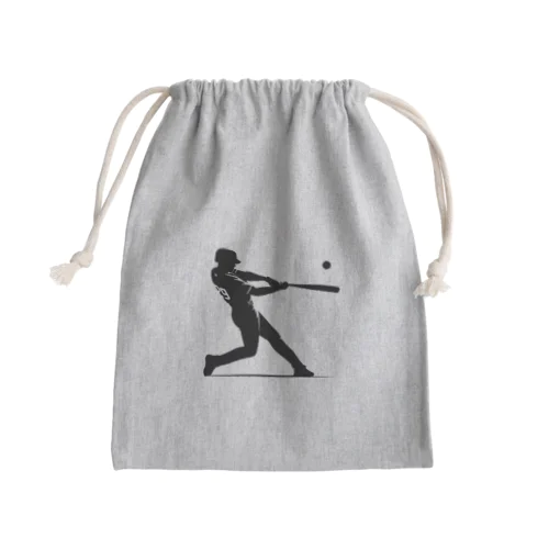 ベースボールプレイヤー シルエットver. Mini Drawstring Bag