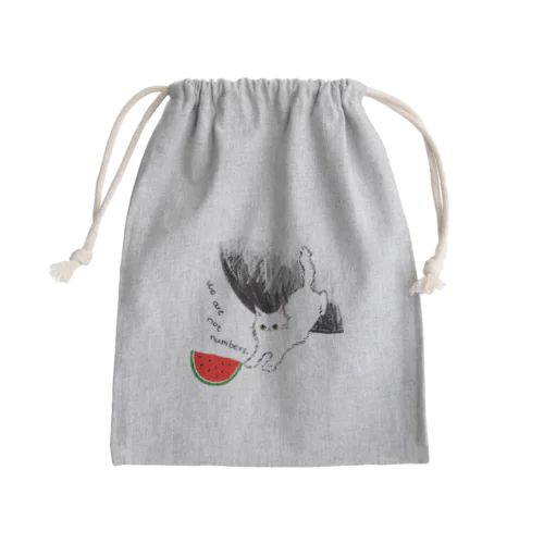 No.6 Karaza and Watermelon（ねことスイカ）<Type B> Mini Drawstring Bag