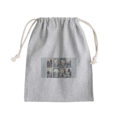 日本のアート浮世絵 Mini Drawstring Bag