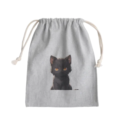 マスコットキャラクター ~ 黒猫くん Mini Drawstring Bag