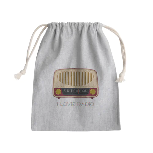 レトロなラジオ受信機 Mini Drawstring Bag