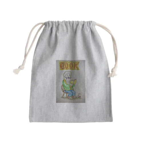 哀愁シリーズ　-パパなんの本読んでるの？- Mini Drawstring Bag
