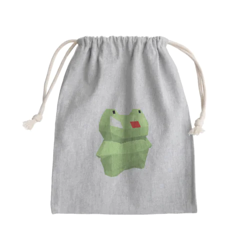 ポリゴンかえる Mini Drawstring Bag