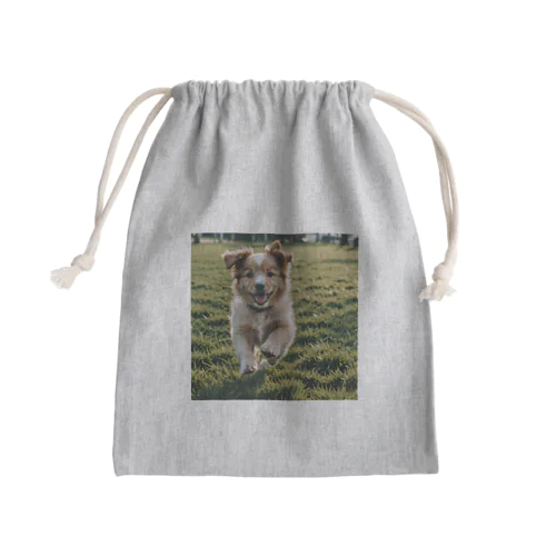 駆け寄って来る子犬 Mini Drawstring Bag