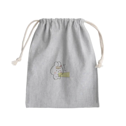 可愛すぎるウサギ ビーム Mini Drawstring Bag