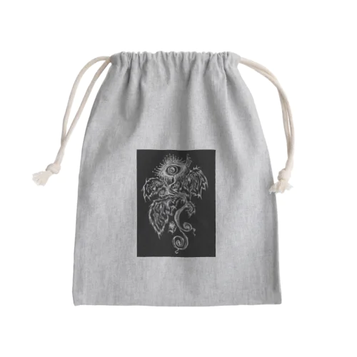 「露悪の、その先へ」（黒） Mini Drawstring Bag