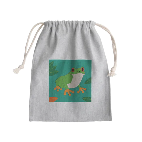 魅惑の赤い目を持つカエル Mini Drawstring Bag