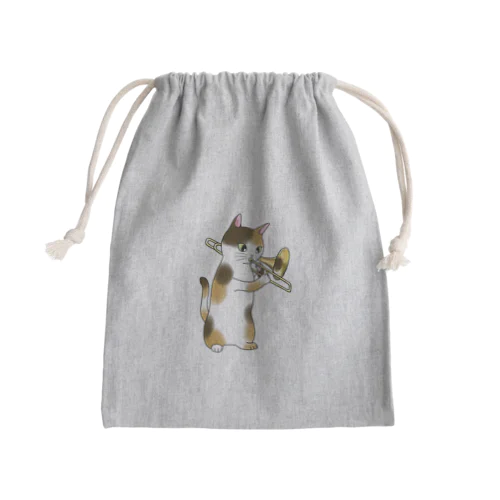 トロンボーンを吹く猫 Mini Drawstring Bag