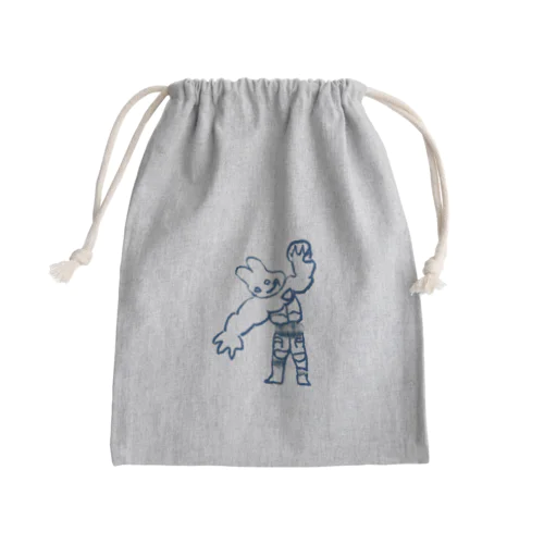 ムキムキ兎 Mini Drawstring Bag