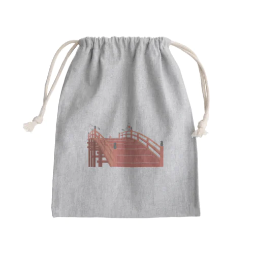 狐の手毬唄 太鼓橋と狛狐 Mini Drawstring Bag