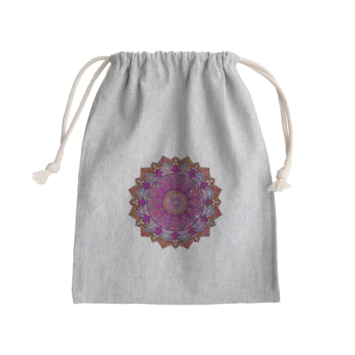 曼荼羅ローズ Mini Drawstring Bag