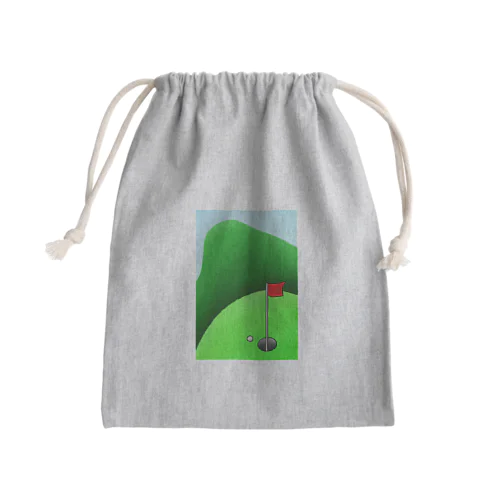 長くのびるゴルフ場 Mini Drawstring Bag