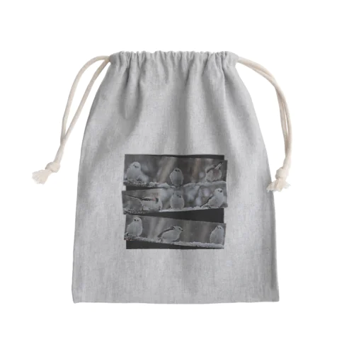 【心とカラダの栄養に】サロベツのシマエナガ Mini Drawstring Bag
