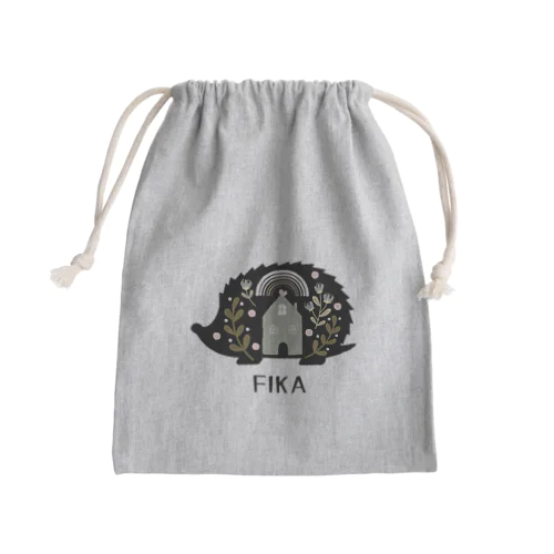 【FIKA 北欧 ハリネズミ】 Mini Drawstring Bag
