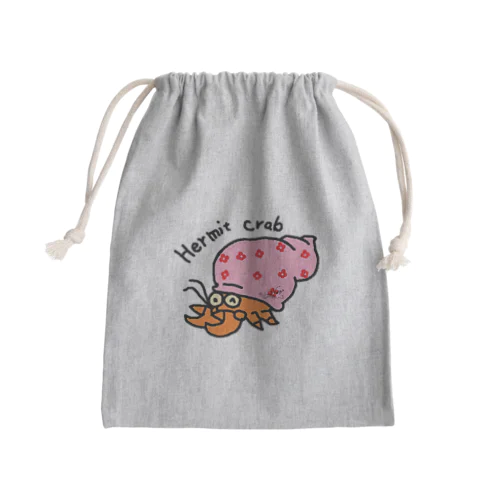 20-FI-ST-002-2-2「フラワーヤドカリきんちゃく」（別売り:フラワーヤドカリタンブラーあります) Mini Drawstring Bag