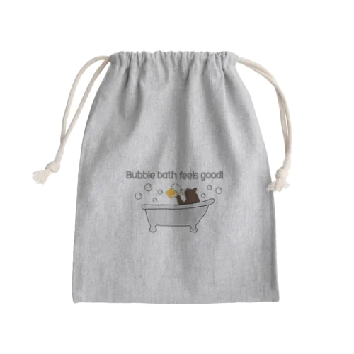 ビールベアー イン バブルバス Mini Drawstring Bag