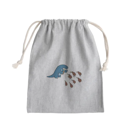 kiwi&kyoryu（愛）/巾着 Mini Drawstring Bag