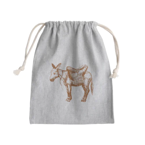 哀愁のロバオ Mini Drawstring Bag