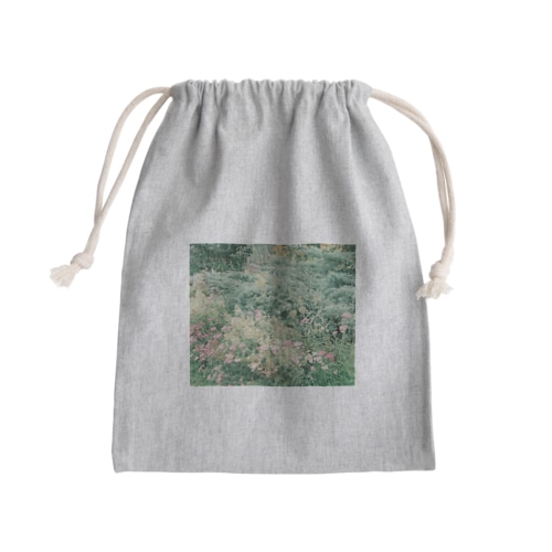 Paris Flower Mini Drawstring Bag