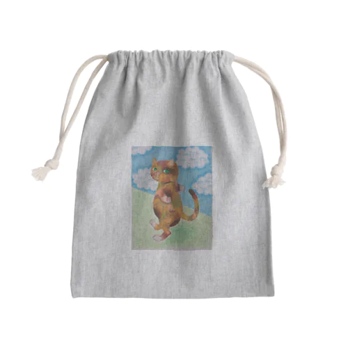 手をつなぎたいコケねこさん Mini Drawstring Bag