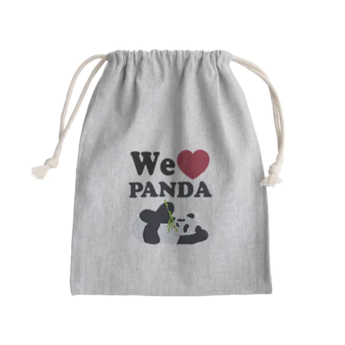 we love パンダ Mini Drawstring Bag