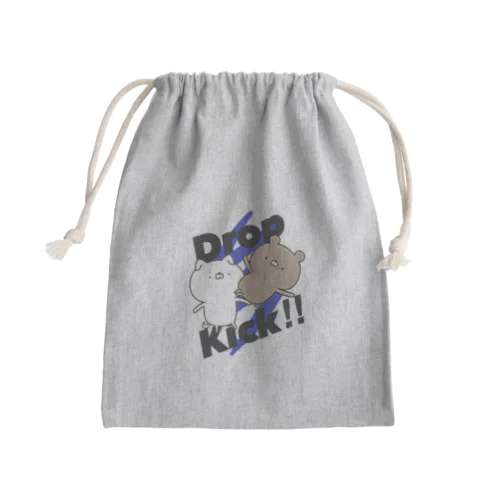 くまVSいぬ Mini Drawstring Bag