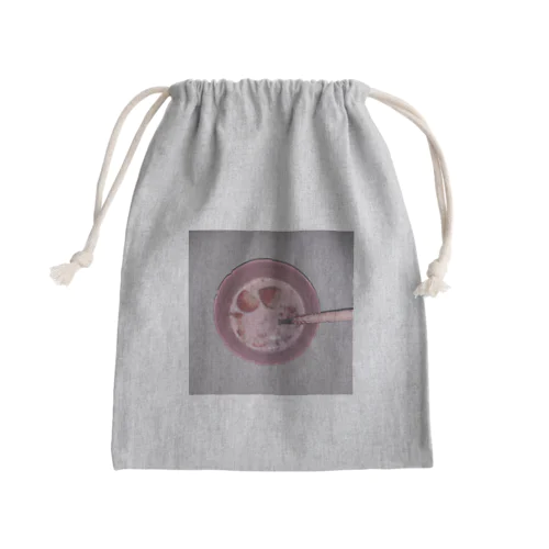 いちごみるく Mini Drawstring Bag