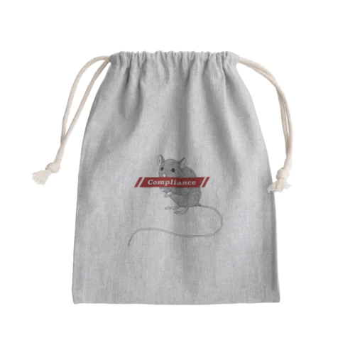 ファッ×ンラット 白枠 Mini Drawstring Bag