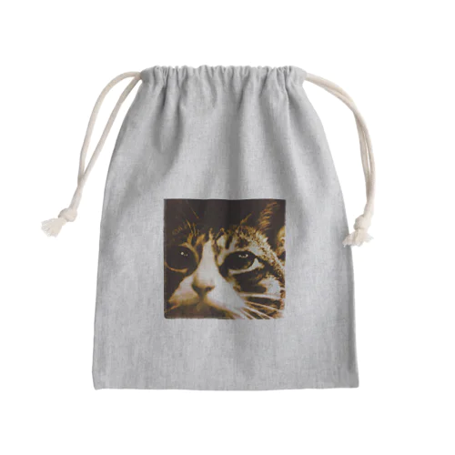 ねこのまなざし Mini Drawstring Bag