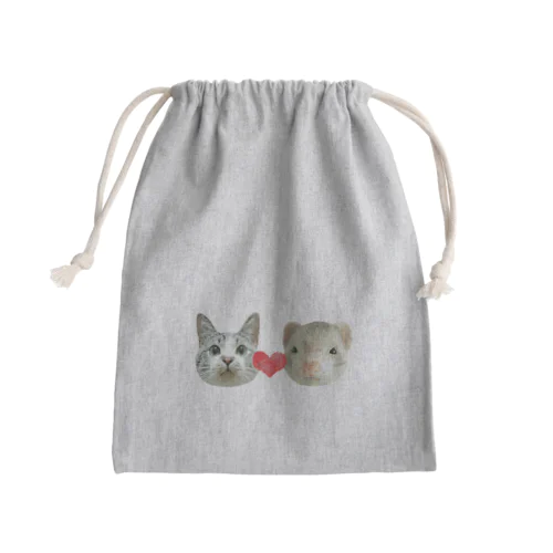 うちのこ２匹 Mini Drawstring Bag