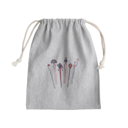 【日本レトロ#04】かんざし Mini Drawstring Bag