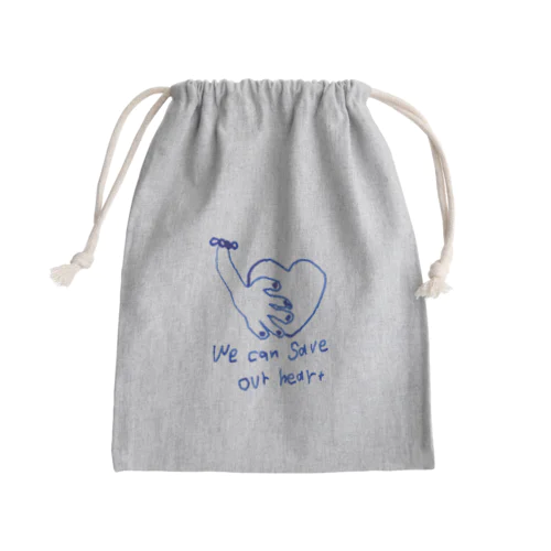 we can save ourheart Mini Drawstring Bag