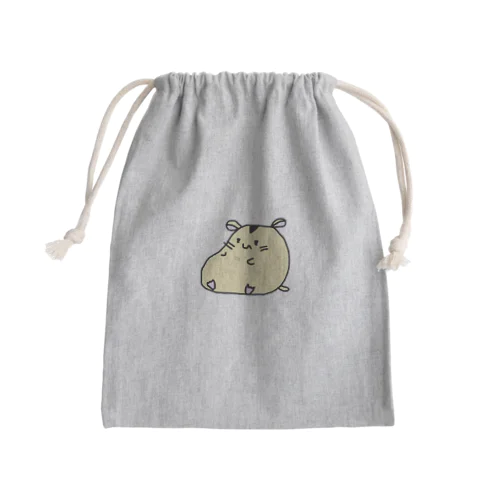 おなかいっぱいハムスター Mini Drawstring Bag