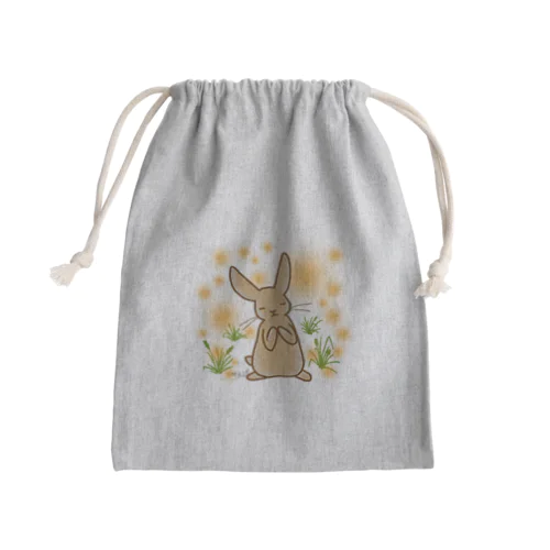 おいのりうさぎさん Mini Drawstring Bag