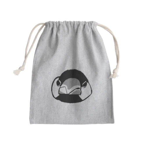 怒ってる文鳥の顔 Mini Drawstring Bag