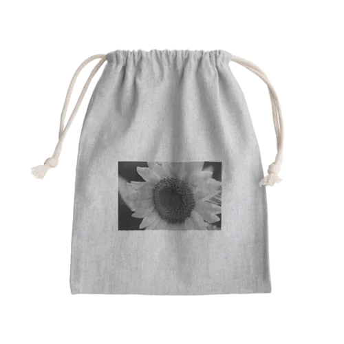 ひまわり(白黒) Mini Drawstring Bag